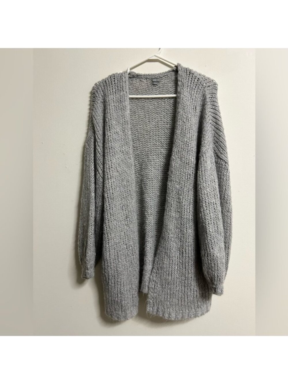 Aerie Grey Open Knit Cardigan